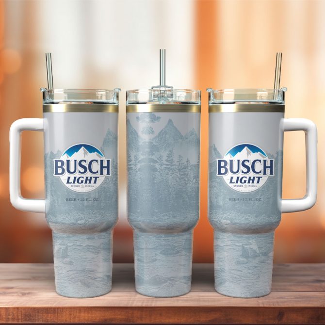 Busch Light Beer Custom Stanley Quencher 40Oz Stainless Steel Tumbler With Handle