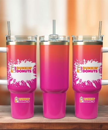 Dunkin Donuts Food Custom Stanley Quencher 40Oz Stainless Steel Tumbler With Handle