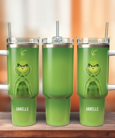 Grinch Movie Custom Stanley Quencher 40Oz Stainless Steel Tumbler With Handle