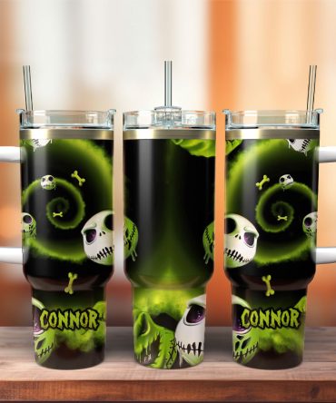 The Nightmare Before Christmas Movie Custom Stanley Quencher 40Oz Stainless Steel Tumbler With Handle