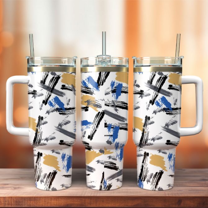 Artwork Custom Stanley Quencher 40Oz Stainless Steel Tumbler With Handle