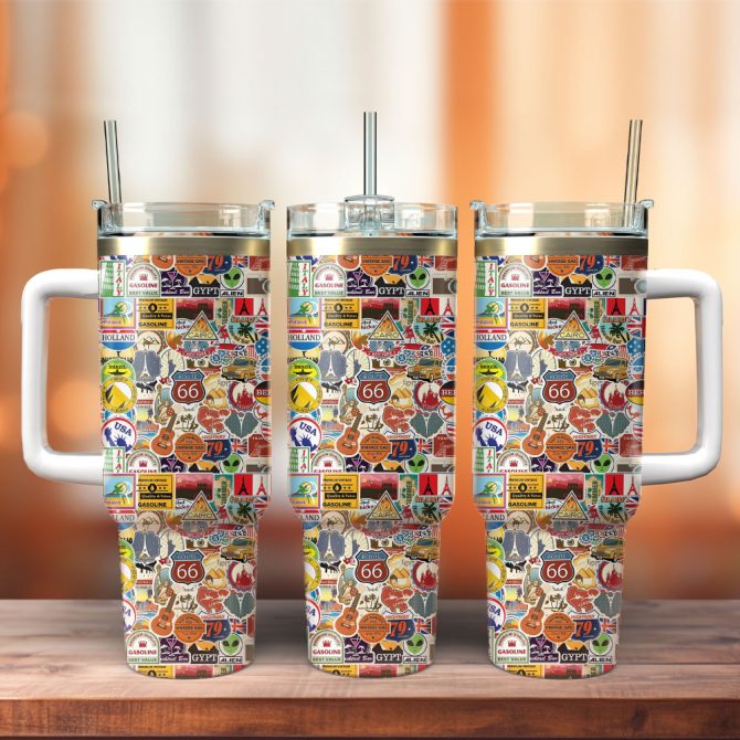 Artwork Custom Stanley Quencher 40Oz Stainless Steel Tumbler With Handle