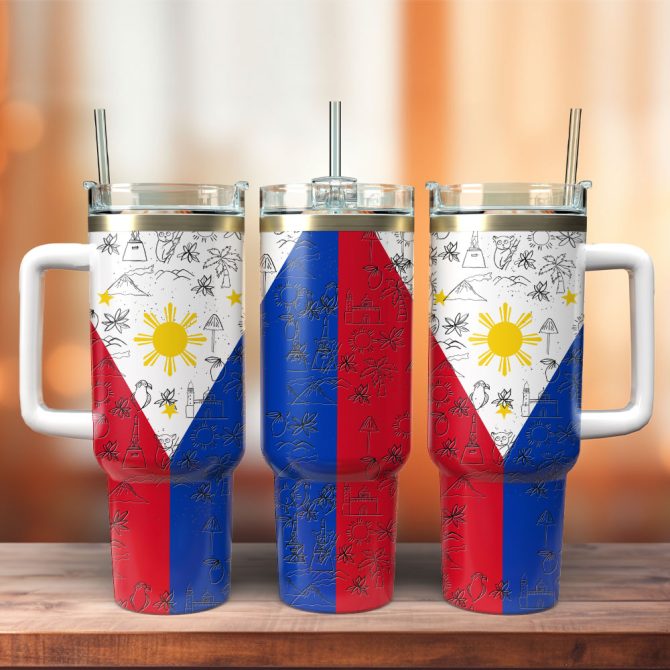 Artwork Custom Stanley Quencher 40Oz Stainless Steel Tumbler With Handle