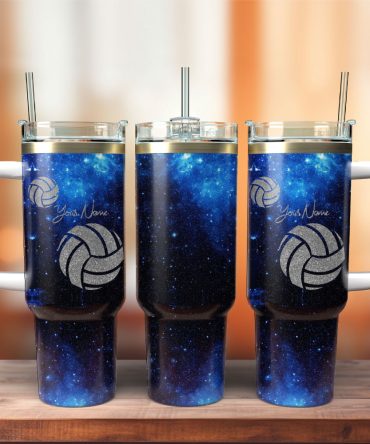Galaxy Volleyball Custom Stanley Quencher 40Oz Stainless Steel Tumbler With Handle
