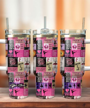 Ballet Dance To The Moon Custom Stanley Quencher 40Oz Stainless Steel Tumbler With Handle