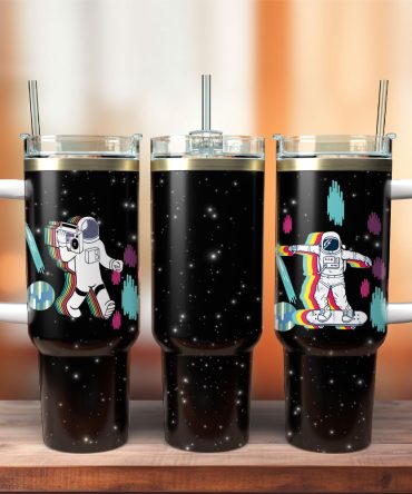 Astronauts Space Custom Stanley Quencher 40Oz Stainless Steel Tumbler With Handle