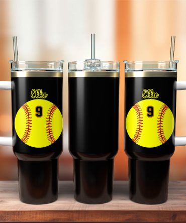 Baseball Artwork Custom Stanley Quencher 40Oz Stainless Steel Tumbler With Handle