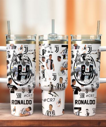 Cr7 Ronaldo Soccer Custom Stanley Quencher 40Oz Stainless Steel Tumbler With Handle