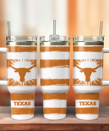 Texas Longhorns Football Ncaa Sport Custom Stanley Quencher 40Oz Stainless Steel Tumbler With Handle
