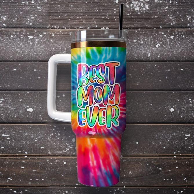 Best Mom Ever Custom Stanley Quencher 40Oz Stainless Steel Tumbler With Handle - Image 4