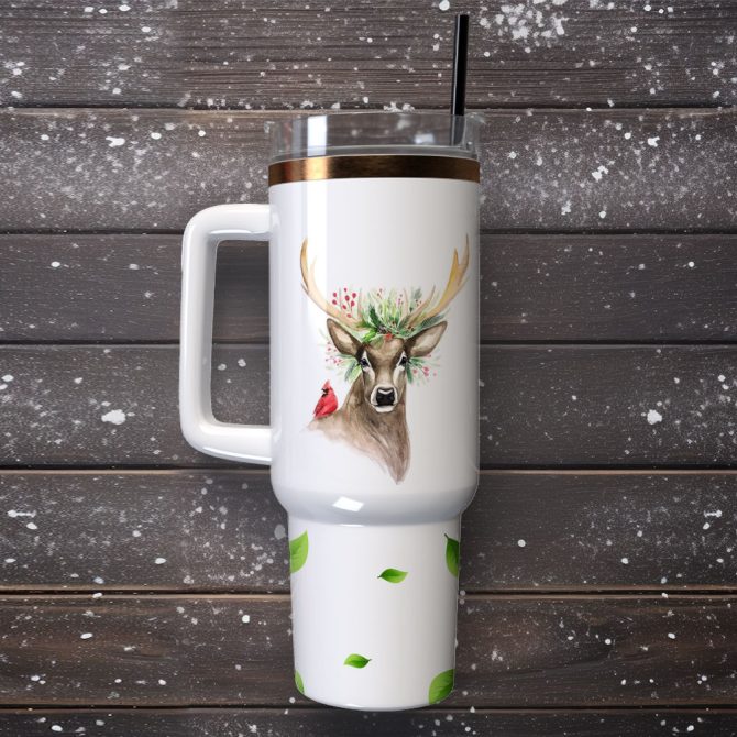 Animal Colorful Custom Stanley Quencher 40Oz Stainless Steel Tumbler With Handle - Image 4