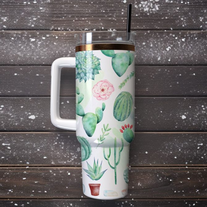 Artwork Custom Stanley Quencher 40Oz Stainless Steel Tumbler With Handle - Image 4