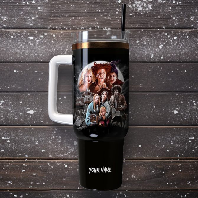 Hocus Pocus Movie Custom Stanley Quencher 40Oz Stainless Steel Tumbler With Handle - Image 4