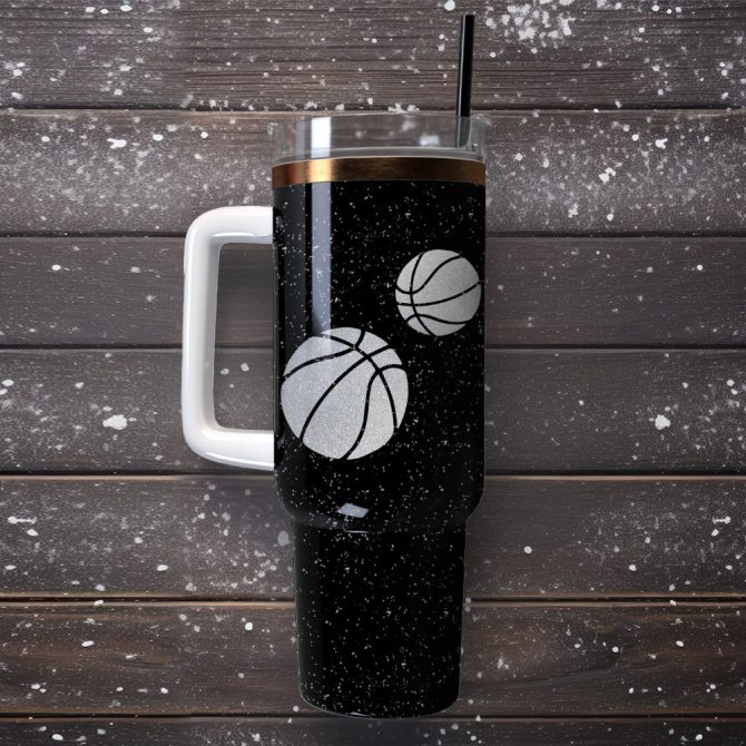 Football Art Custom Stanley Quencher 40Oz Stainless Steel Tumbler With Handle - Image 4