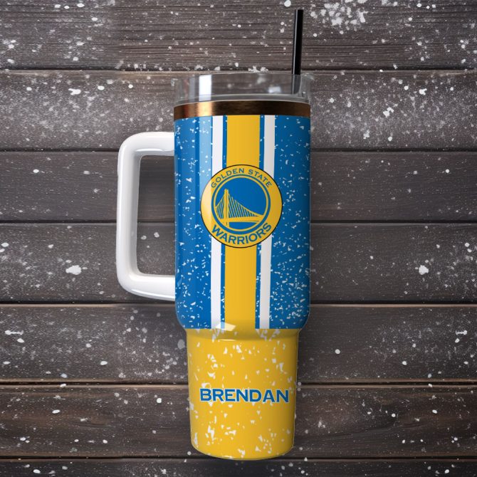 Golden State Warriors Basketball Nba Sport Custom Stanley Quencher 40Oz Stainless Steel Tumbler With Handle - Image 4