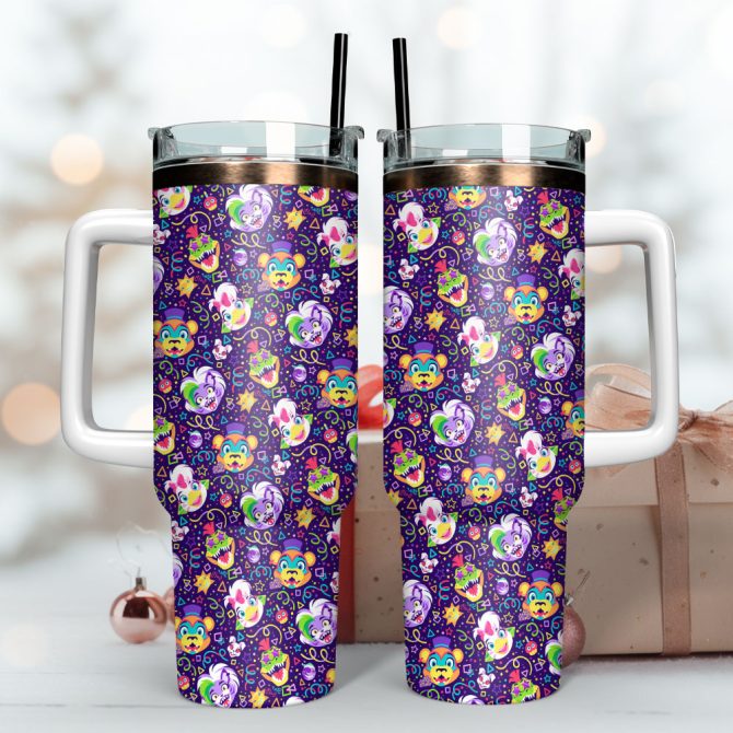 Five Nights At Freddy #8217;S Amino Games Custom Stanley Quencher 40Oz Stainless Steel Tumbler With Handle - Image 3