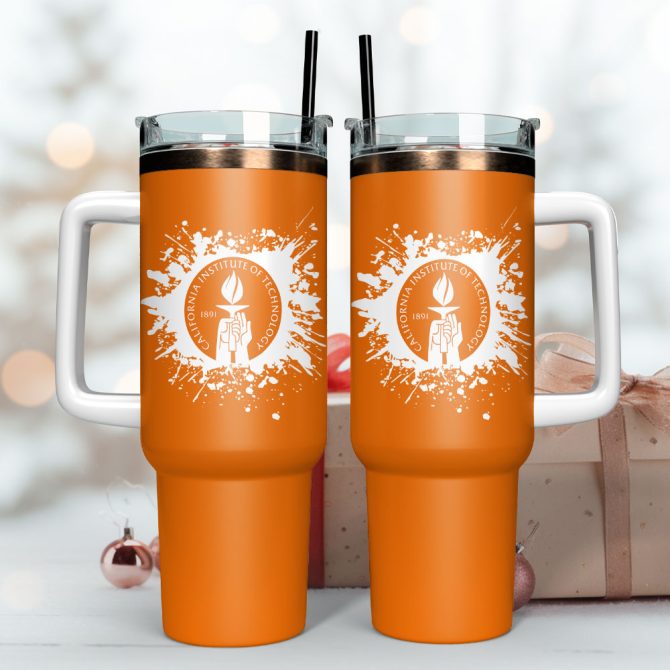 California Institute Of Technology Custom Stanley Quencher 40Oz Stainless Steel Tumbler With Handle - Image 3