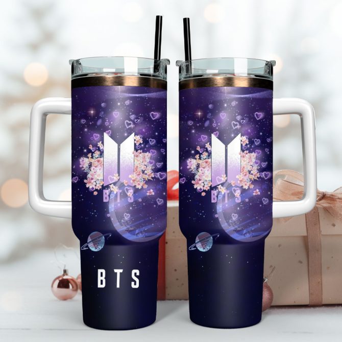 Bts Music Custom Stanley Quencher 40Oz Stainless Steel Tumbler With Handle - Image 3