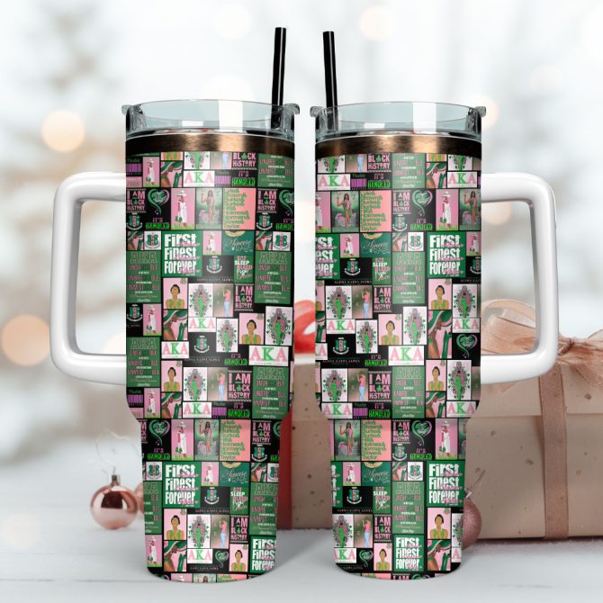 Aka First And Finest Custom Stanley Quencher 40Oz Stainless Steel Tumbler With Handle - Image 3