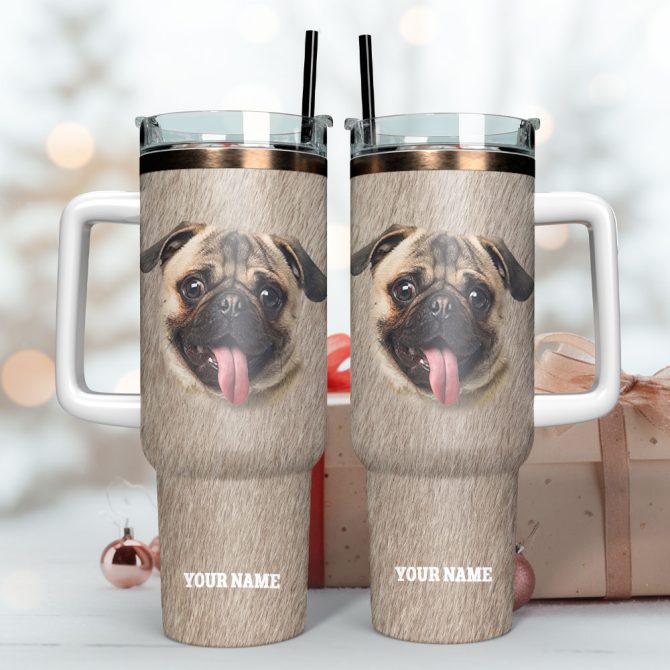 Bull Dog Custom Stanley Quencher 40Oz Stainless Steel Tumbler With Handle - Image 2
