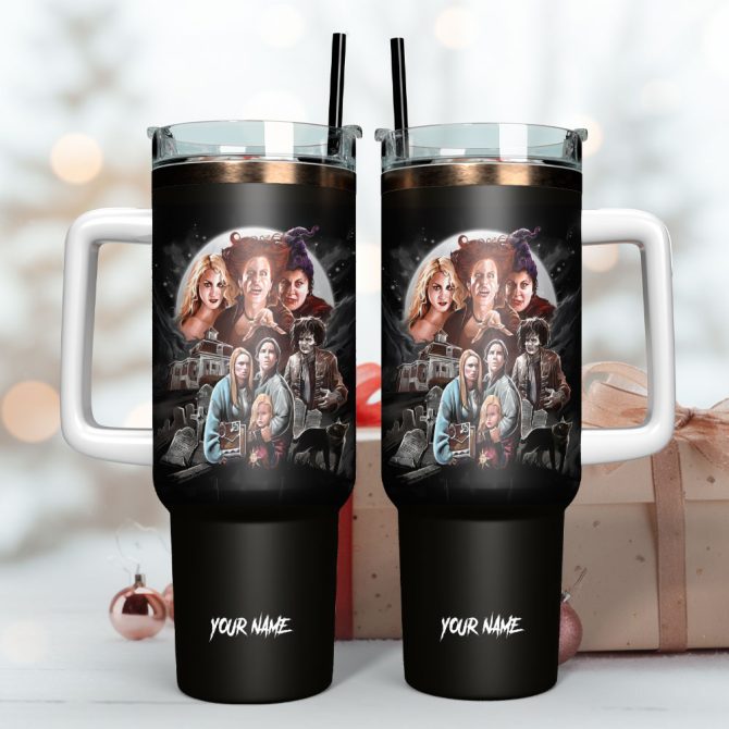 Hocus Pocus Movie Custom Stanley Quencher 40Oz Stainless Steel Tumbler With Handle - Image 3