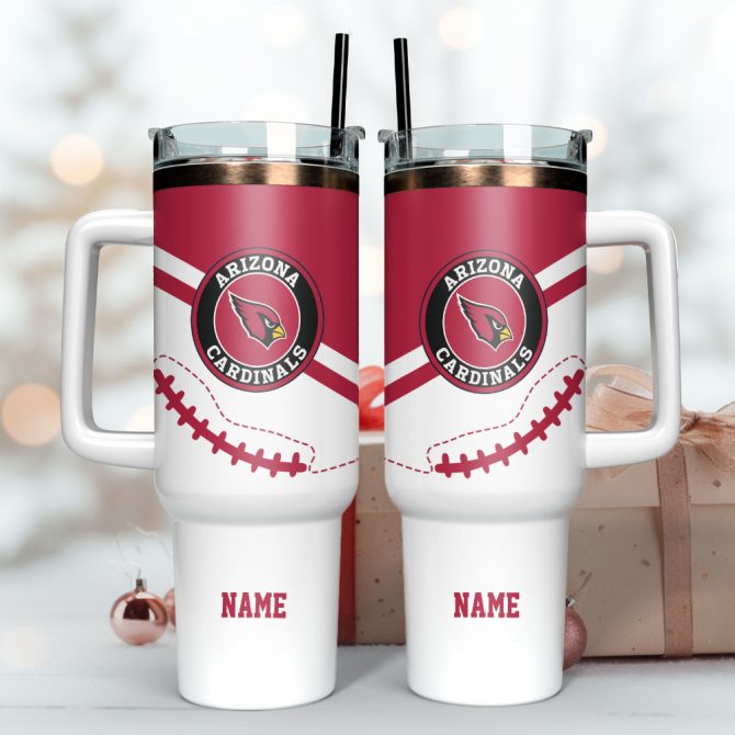 Arizona Cardinals Football Nfl Sport Custom Stanley Quencher 40Oz Stainless Steel Tumbler With Handle - Image 3