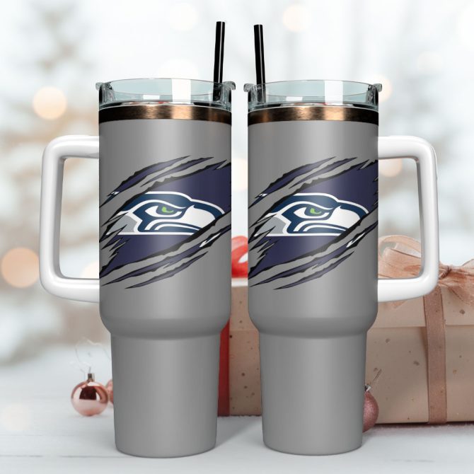 Philadelphia Eagles Football Nfl Custom Stanley Quencher 40Oz Stainless Steel Tumbler With Handle