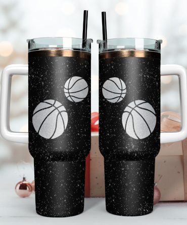 Football Art Custom Stanley Quencher 40Oz Stainless Steel Tumbler With Handle