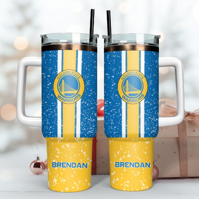 Golden State Warriors Basketball Nba Sport Custom Stanley Quencher 40Oz Stainless Steel Tumbler With Handle - Image 3