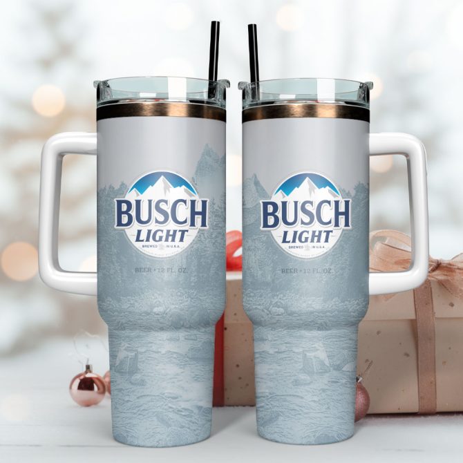 Busch Light Beer Custom Stanley Quencher 40Oz Stainless Steel Tumbler With Handle - Image 3