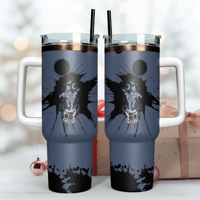 Eevee Pokemon Anime Custom Stanley Quencher 40Oz Stainless Steel Tumbler With Handle - Image 3