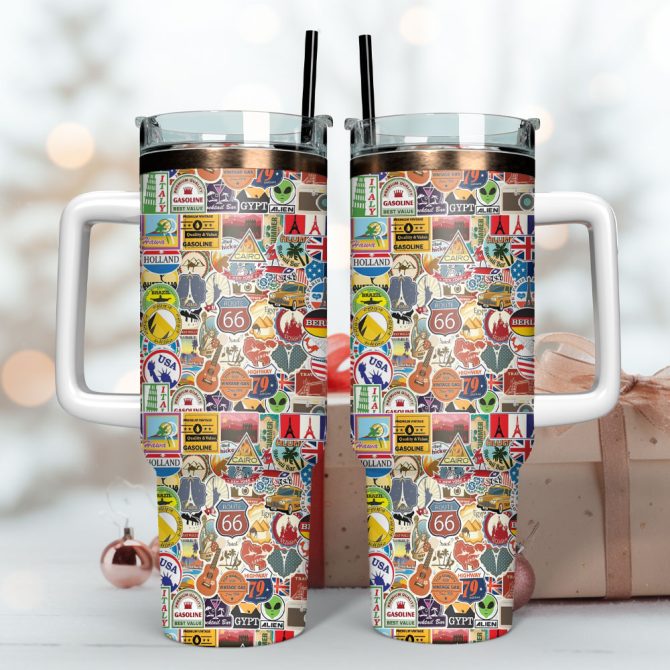 Artwork Custom Stanley Quencher 40Oz Stainless Steel Tumbler With Handle - Image 3