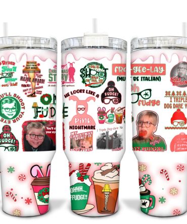 A Christmas Story Movies Custom Stanley Quencher 40Oz Stainless Steel Tumbler With Handle