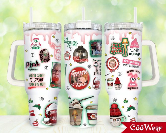 A Christmas Story Movies Custom Stanley Quencher 40Oz Stainless Steel Tumbler With Handle