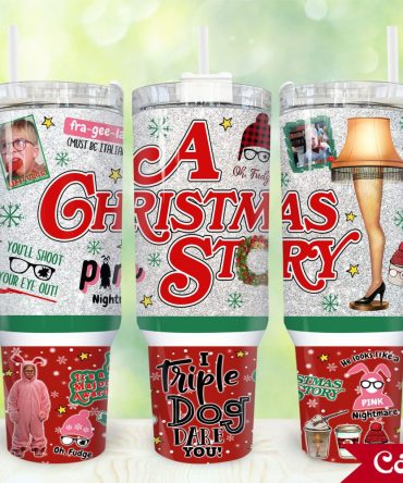A Christmas Story Movies Custom Stanley Quencher 40Oz Stainless Steel Tumbler With Handle