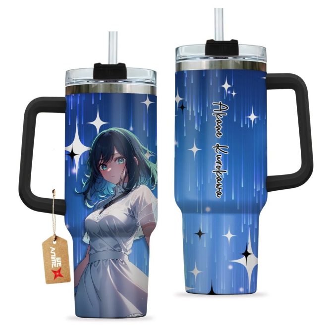 Akane Kurokawa Oshi No Ko Anime Custom Stanley Quencher 40Oz Stainless Steel Tumbler With Handle