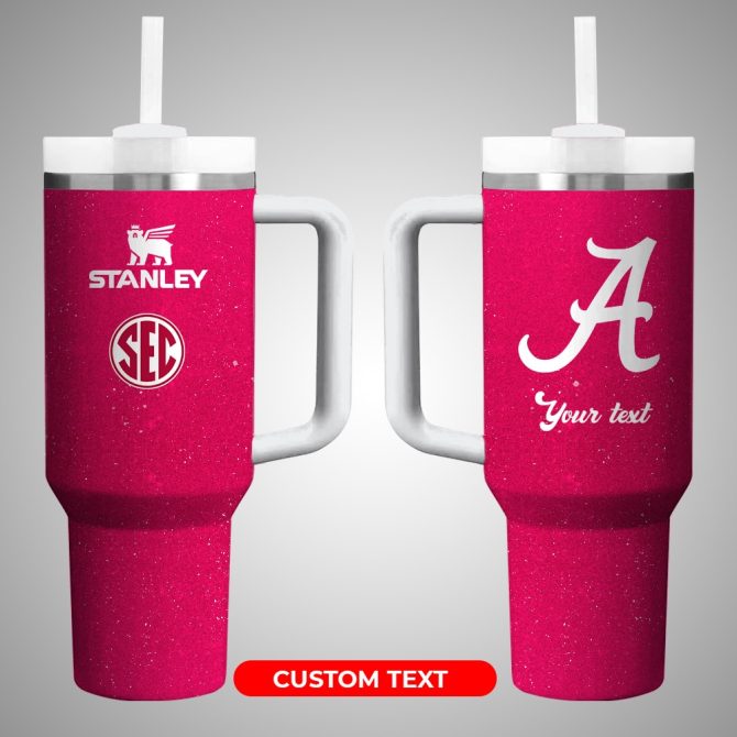 Alabama Crimson Tide Ncaa Custom Stanley Quencher 40Oz Stainless Steel