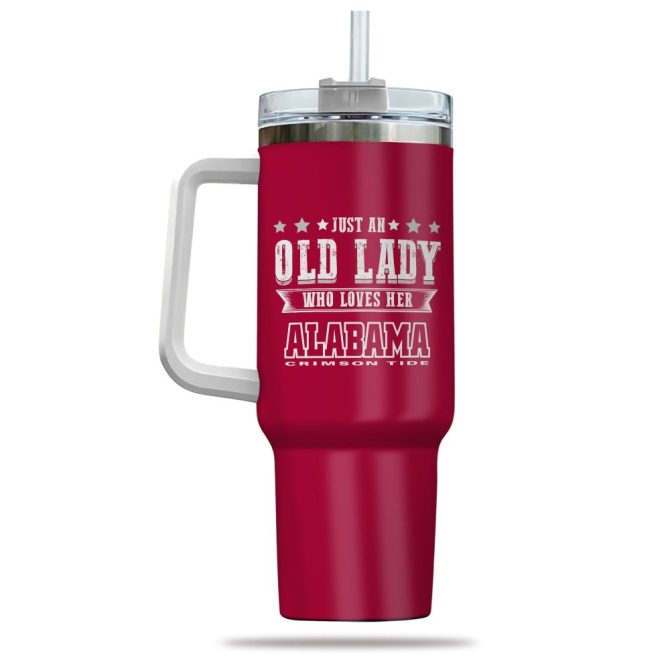 Alabama Crimson Tide Ncaa Fan Custom Stanley Quencher 40Oz Stainless Steel Tumbler With Handle - Image 2