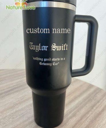 Album Engraved Taylor Swift Music Custom Stanley Quencher 40Oz Stainless Steel Tumbler With Handle