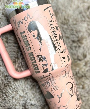 Album Engraved Taylor Swift Music Custom Stanley Quencher 40Oz Stainless Steel Tumbler With Handle