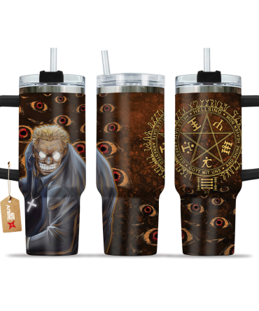 Alexander Anderson Hellsing Anime Custom Stanley Quencher 40Oz Stainless Steel Tumbler With Handle