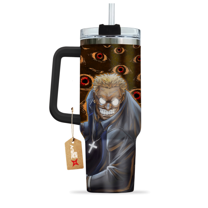 Alexander Anderson Hellsing Anime Custom Stanley Quencher 40Oz Stainless Steel Tumbler With Handle - Image 4