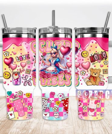 Alice In Wonderland Custom Stanley Quencher 40Oz Stainless Steel Tumbler With Handle