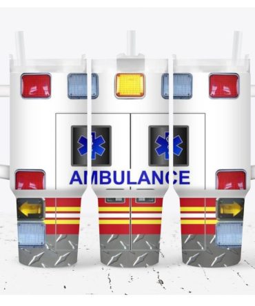 Ambulance Custom Stanley Quencher 40Oz Stainless Steel Tumbler With Handle