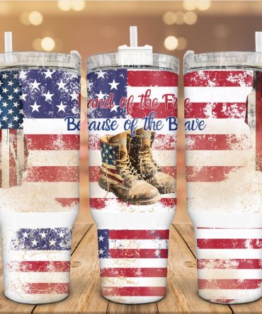 America Land Of The Free Dcustom Stanley Quencher 40Oz Stainless Steel Tumbler With Handle