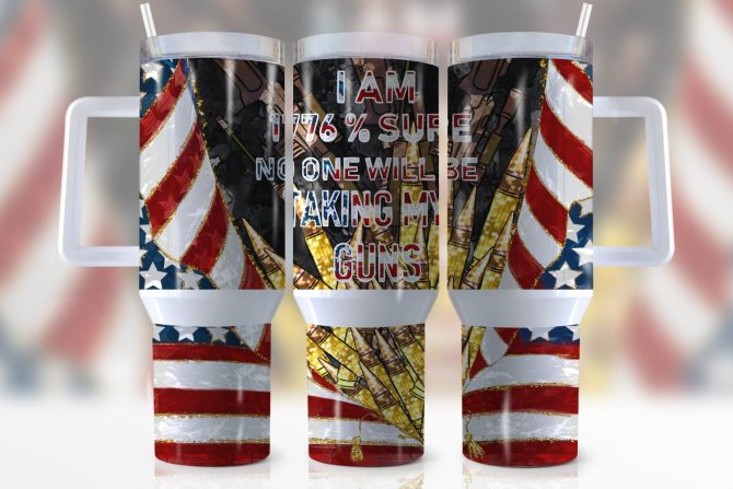 American Flag Custom Stanley Quencher 40Oz Stainless Steel Tumbler With Handle