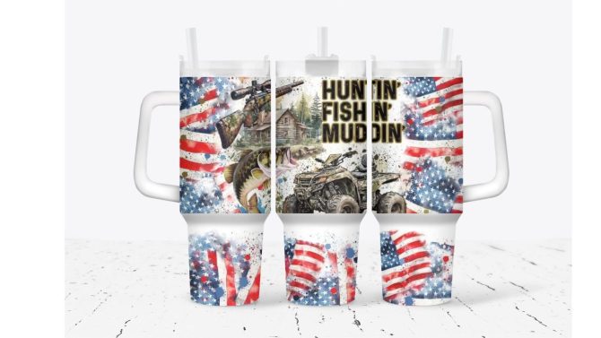 American Flag Custom Stanley Quencher 40Oz Stainless Steel Tumbler With Handle