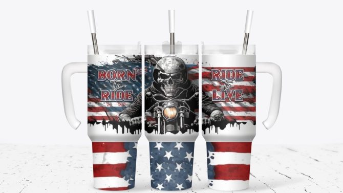 American Flag Custom Stanley Quencher 40Oz Stainless Steel Tumbler With Handle