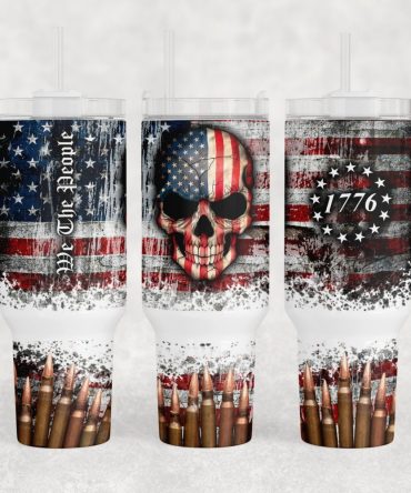 American Flag Custom Stanley Quencher 40Oz Stainless Steel Tumbler With Handle
