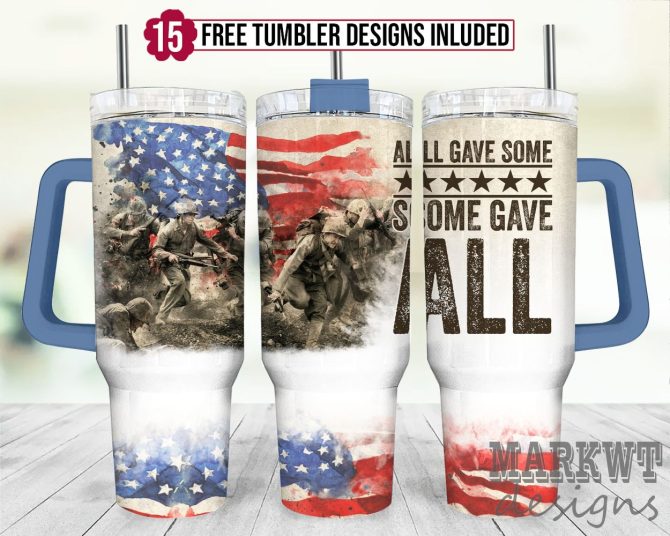 American Flag Soldier Custom Stanley Quencher 40Oz Stainless Steel Tumbler With Handle